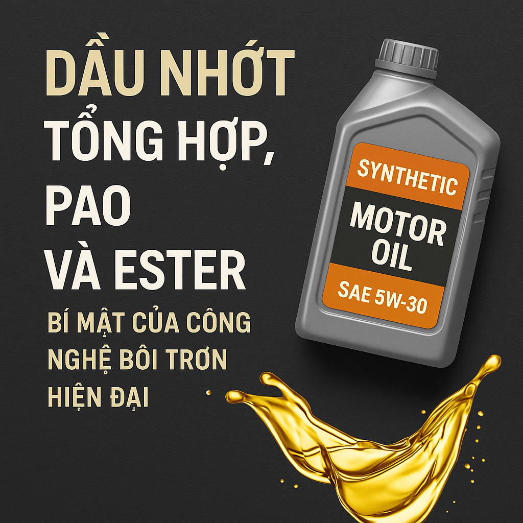 DẦU NHỚT TỔNG HỢP, PAO VÀ ESTER – BÍ MẬT CỦA CÔNG NGHỆ BÔI TRƠN HIỆN ĐẠI